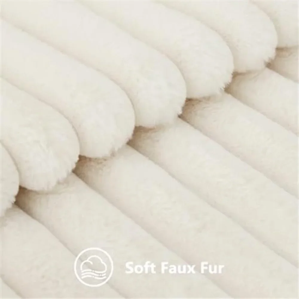 2 Pack Cozy Faux Fur Spring Throw Pillow Covers 18x18 Set of 2